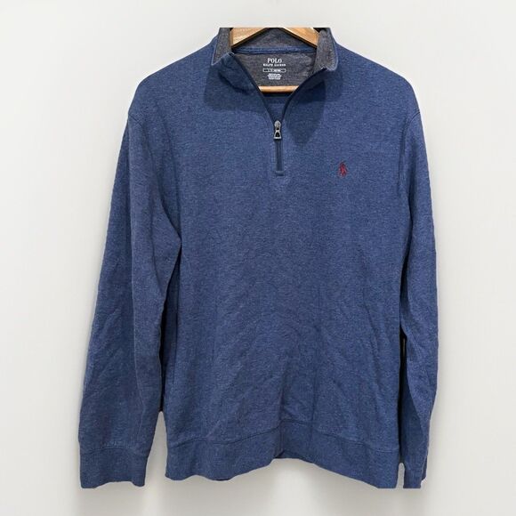Polo Ralph Lauren Men's Navy Quarter Zip size L - Picture 1 of 6